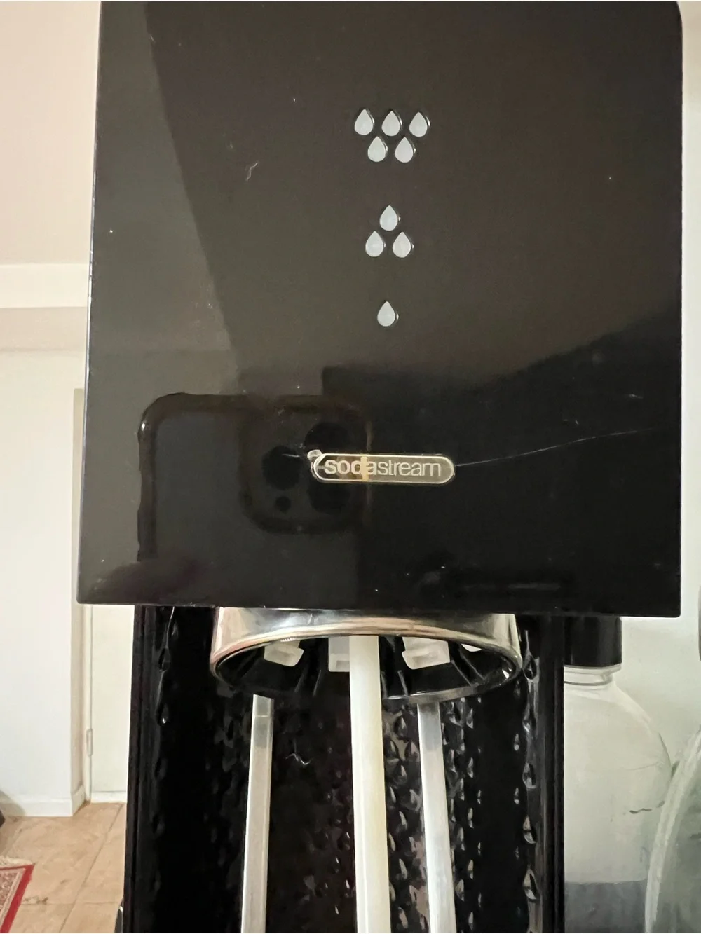Black Sparkling Water Maker with Clear PET Bottle